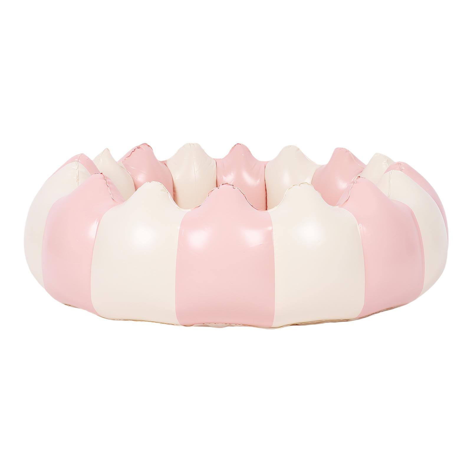 

Маленький надувной бассейн для малыша ПВХ Портативный Надувной бассейн с шариками для игр для плавательной вечеринки В помещении На улице Striped Pink