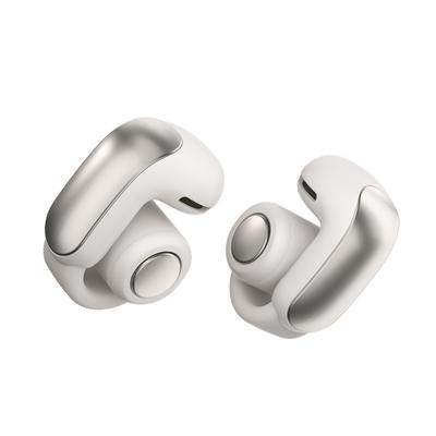 Bose Ultra Open Earbuds, komplett kabellose, offene Ohrhörer, räumlicher Klang, Bluetooth-Verbindung mit Mikrofon, bis zu Stunden Spielzeit, spritzwassergeschützt, weiß