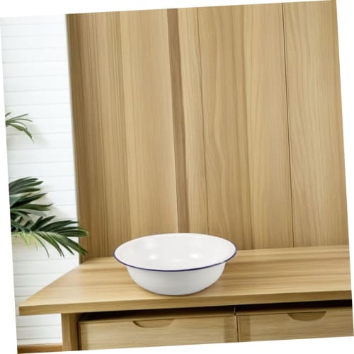 EXQUIMEUBLE Enamel Footbath, Portable Foot Bath, Enamel Bathtub, Wash Basin