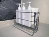 Oki Seisakusho Bathroom Bottle x 12 x 2-Way Rack, Silver, Approx. 26.5 H32.5cm