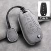 Leather 3 Buttons Car Flip Key Case Cover for Ford Figo 2017 Mondeo 5 Ecosport Puma 2020 Fiesta Mk8 Everest Ranger Protector Fob