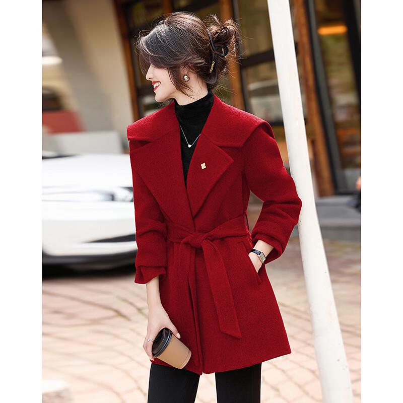 Designer Slim-Fit Cinched Waist Women's Overcoat