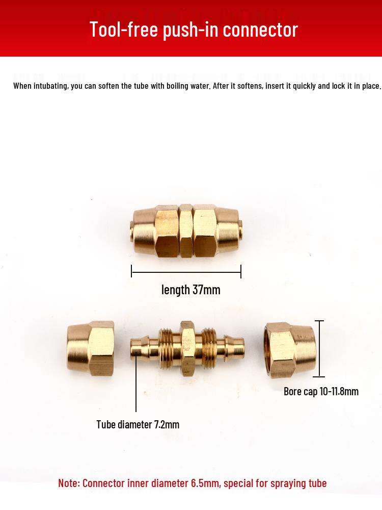 High-Pressure Water Pipe Coupler: Crimp-Free Spraying Machine Connector Accessories