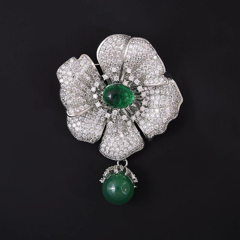 

Ретро Золотая Решетка Цветок Тень Брошь, Высококлассная Брошь-Подвеска в виде Цветка Яблони, Нишевая Дизайнерская Булавка серебряный