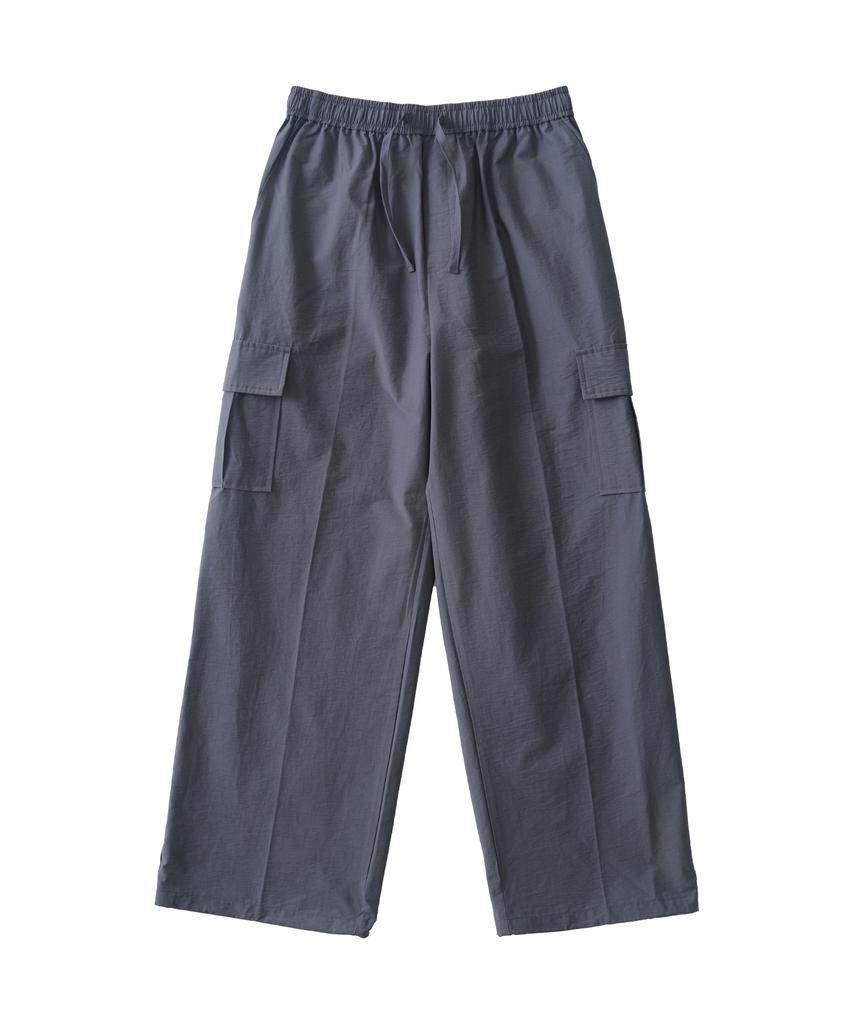 ANALOG MOOD Semi-Wide String Cargo Pants (Charcoal)