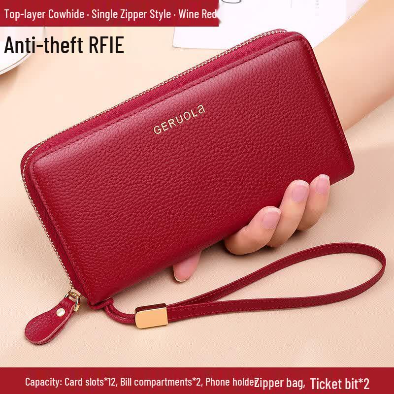 GERUOLA Women s RFID Blocking Leather Long Wallet