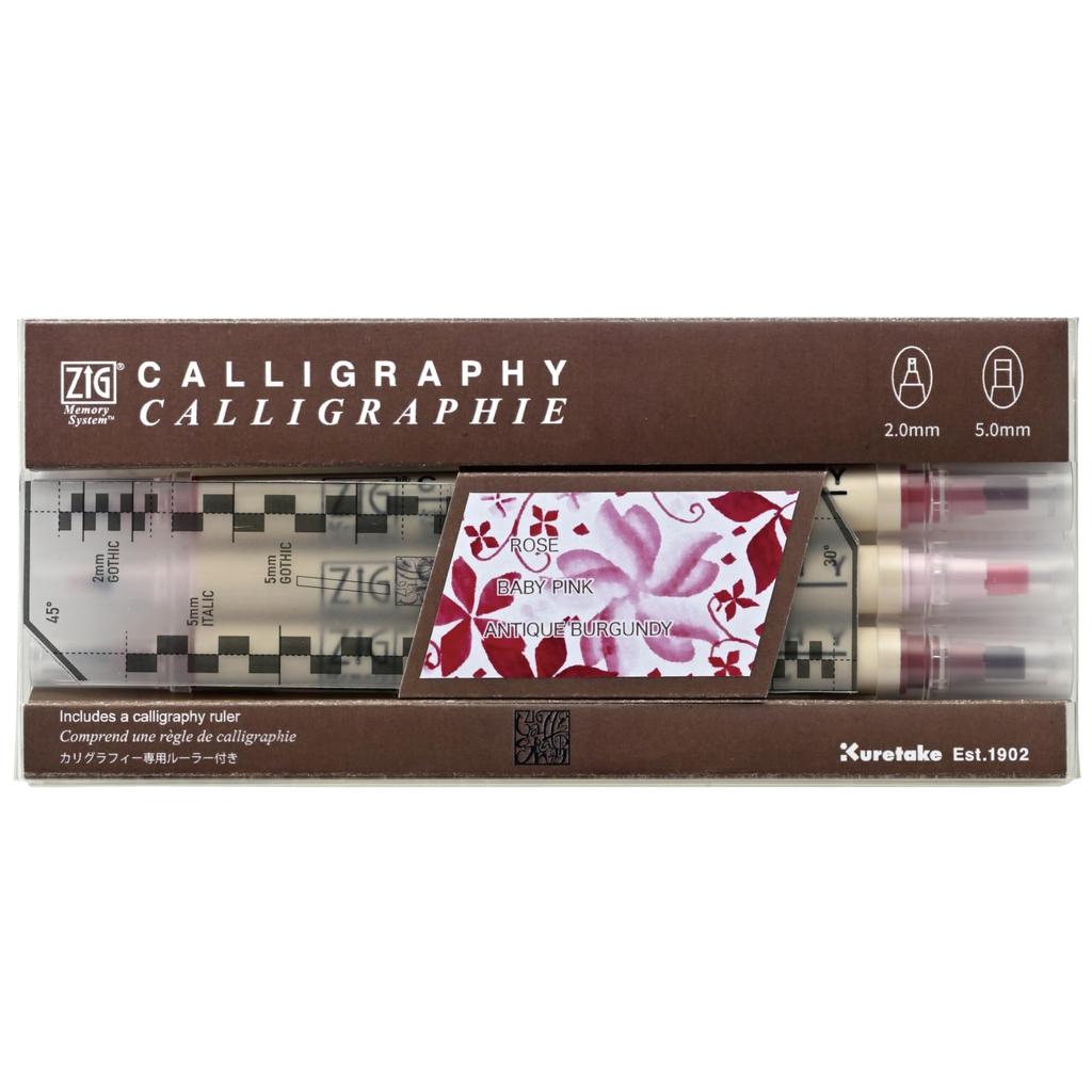 Kuretake ZIG Memory System Calligraphy Set 3-Color MS-3400/3VRP