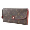 LOUIS VUITTON Portefeiulle Emily Purse M62941 Brown Monogram canvas flour Women Used
