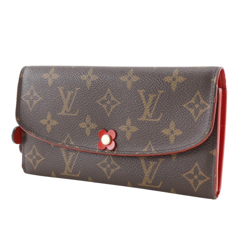 LOUIS VUITTON Portefeiulle Emily Purse M62941 Brown Monogram canvas flour Women Used