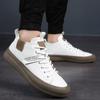 Fashion Men's Shoes High Quality Leather Surface Off White Shoes 2025 New High Top Shoes Men Casual Sports Board Shoe Sapato Masculino