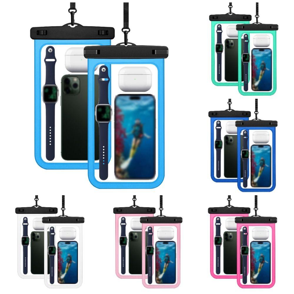 Touchable Screen Mobile Phone Bag Waterproof Swimming Storage Bag Outdoor Sports