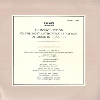 Disque LP DIVERS - Une Introduction Au Plus Authori 104252 PRODUIT D'ARCHIVE 1967 Allemagne Classique Occasion