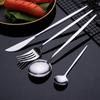 16Pcs Gold Dinnerware Stainless Steel Cutlery Set Kitchen Mirror Flatware Knife Fork Coffee Spoon Kitchen Home Tableware Set