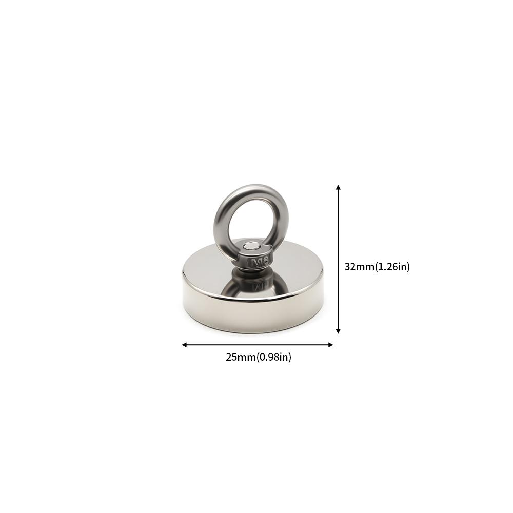 D16-D120mm Neodymium Fishing Hook N52 Heavy Duty Magnet Super Strong Neodymium Magnet  with Countersunk Hole Eyebolt