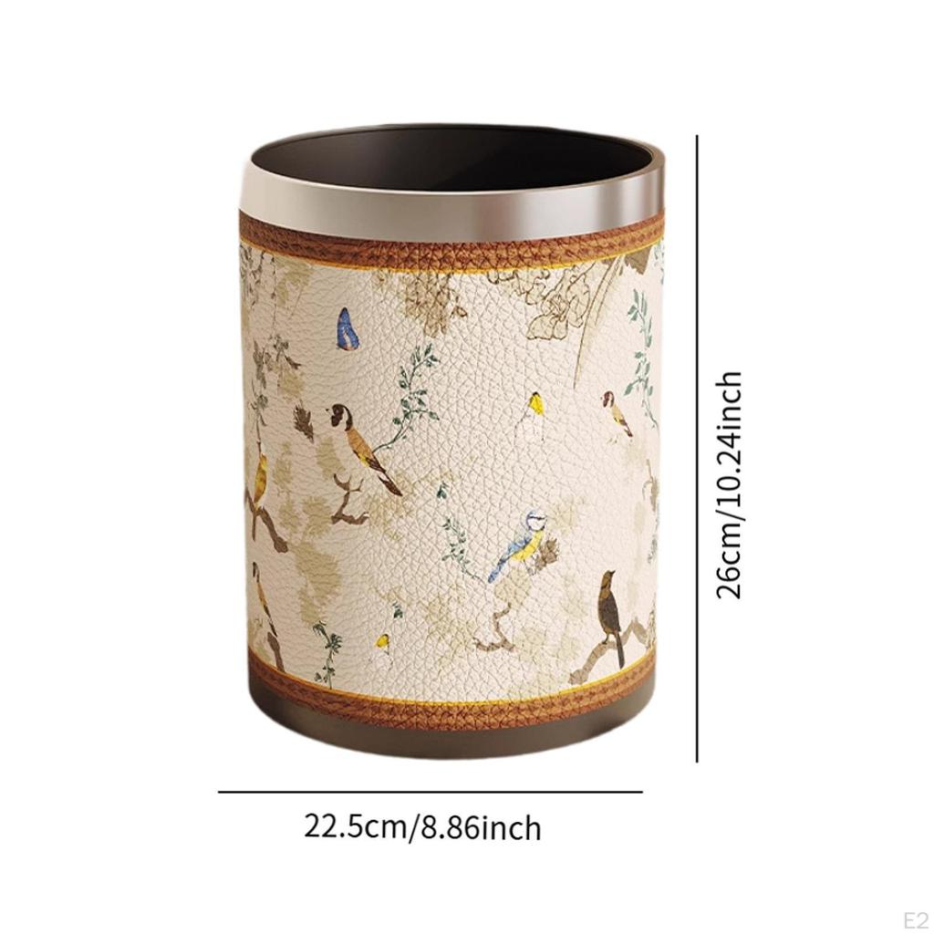 Circular Trash Bin for Home Kitchen Bathroom Laundry Space