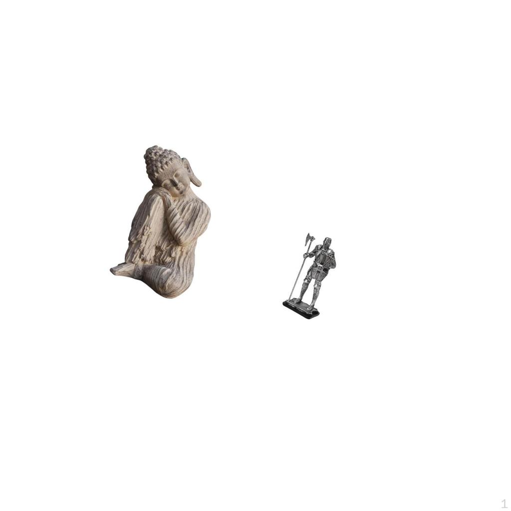 Buddha Knight Figurine Tabletop Ornament Decorative Statue Art Crafts Sculpture for Shelf Office