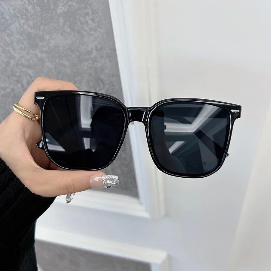 Designer Brand Square Sunglasses Women Men Casual Big Frame Sun Glasses Female Mirror Colors Luxurious Fashion