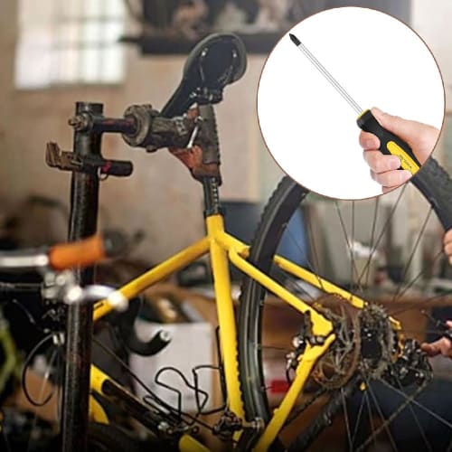 12-Zoll Langer Schraubendrehersatz mit Magnetisch, Kreuzschlitz & Schlitz, Dünner Schaft (6mm), Einstellbare Strahlachse, Silikongriff, für Präzisionsarbeiten in engen