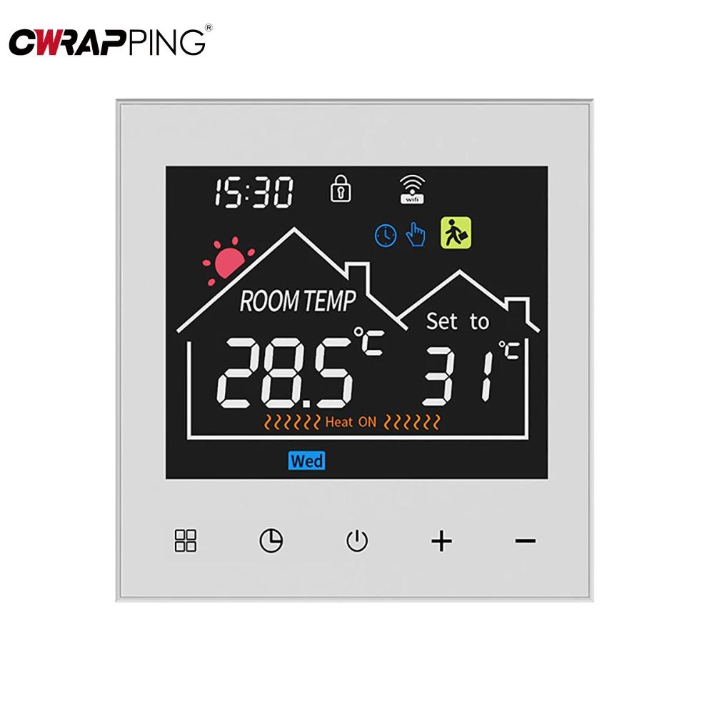 Home Smart WiFi Battery Wired Thermostat Water Floor Heating Controller with Child Lock for Home Intelligent Accessories