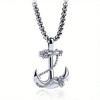 1pc Stainless Steel Vintage Anchor Pendant Necklace, Suitable For Everyday Wear