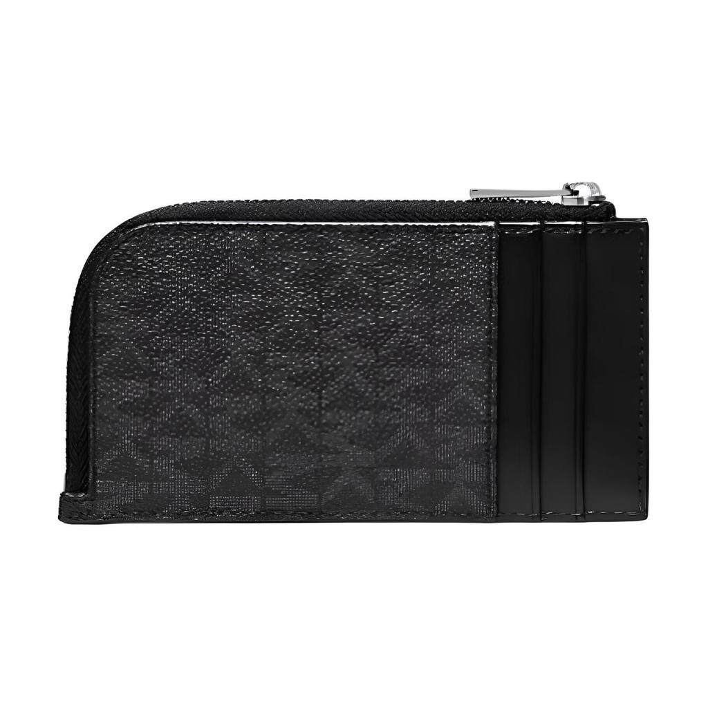 Michael Kors Coated Canvas Wallet, Card Holder Men's Black 36S0LGFE6B-BLACK