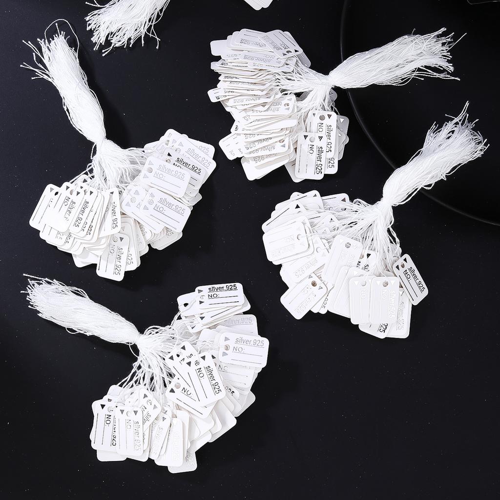 500 Pieces Professional Price Markers Product Price Identifiers Easy Hanging Paper Materials Labels for Jewelry Stores