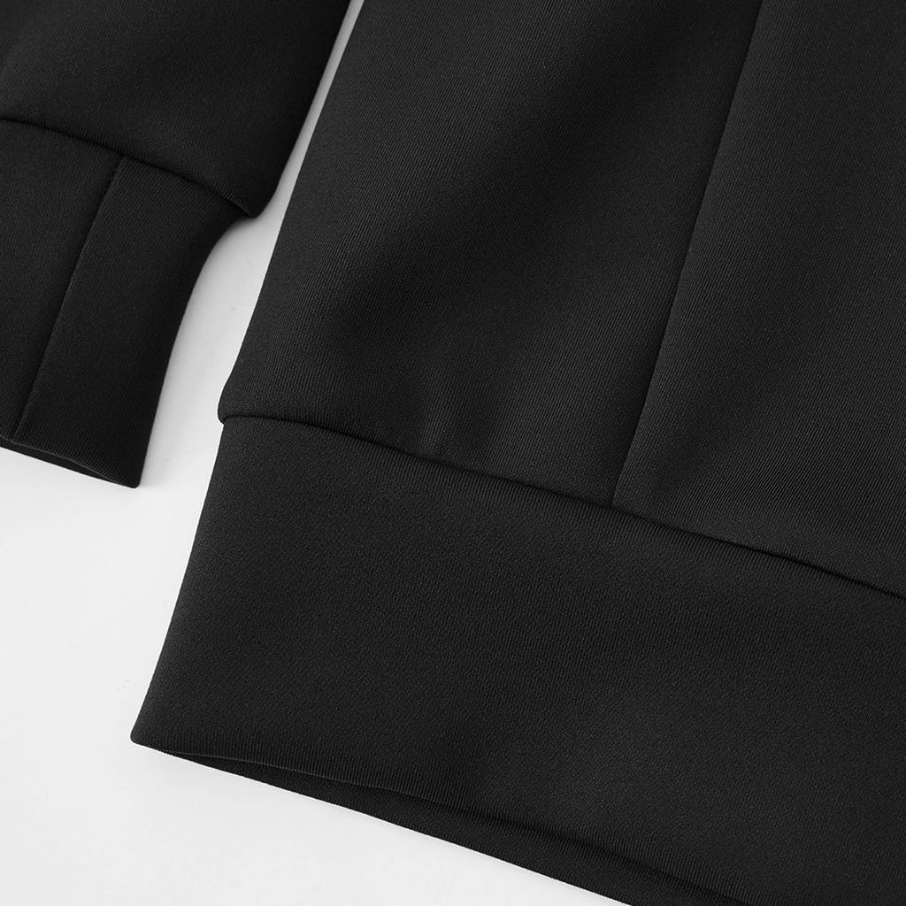 Adidas Letter Print Fashion Loose Crew Neck Pullover Long Sleeve Sweatshirt Men Sweatshirt Black JM9808