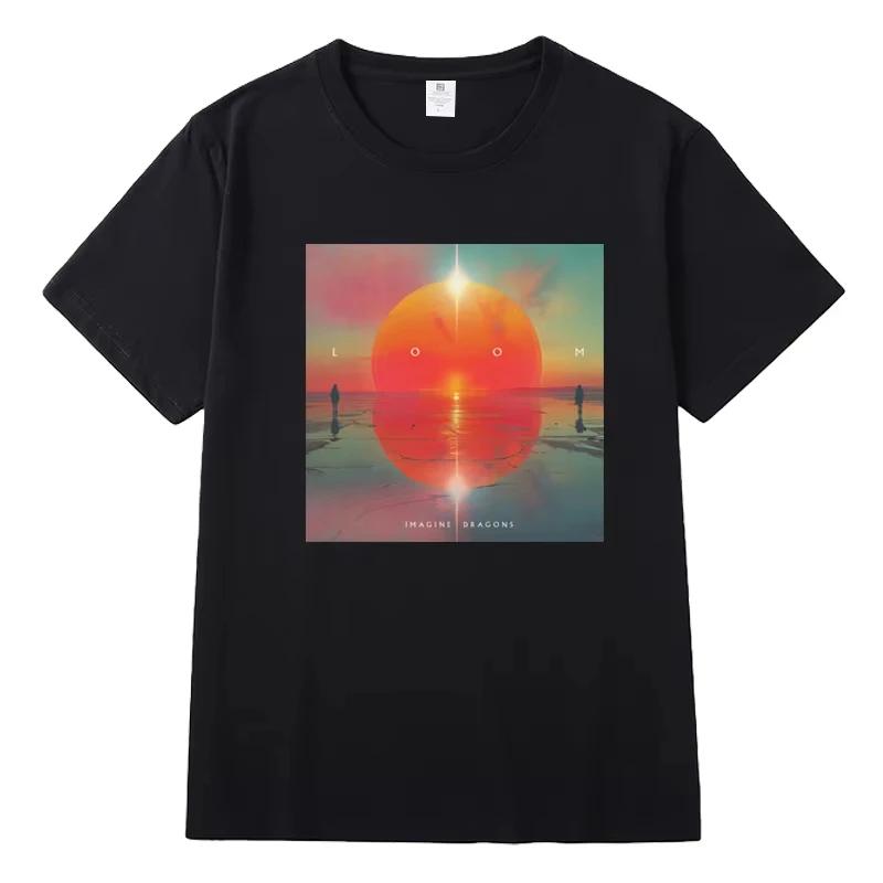 2025 Imagine Dragons Concert Support Around LOOM The Same Short-sleeved T-shirt Men's and Women's Clothing Oversize Tees Summer