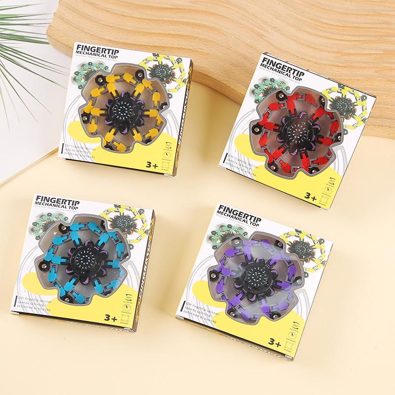 Boxed Mechanical Finger Gyroscope Transforming Mecha Stress Relief Toy