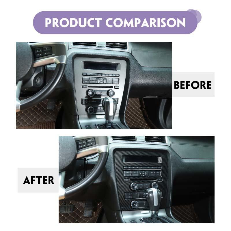 Autocolante de acoperire decorative pentru panoul de navigație cu control central al mașinii, potrivite pentru Ford Mustang 2009-2013, accesorii interioare ABS