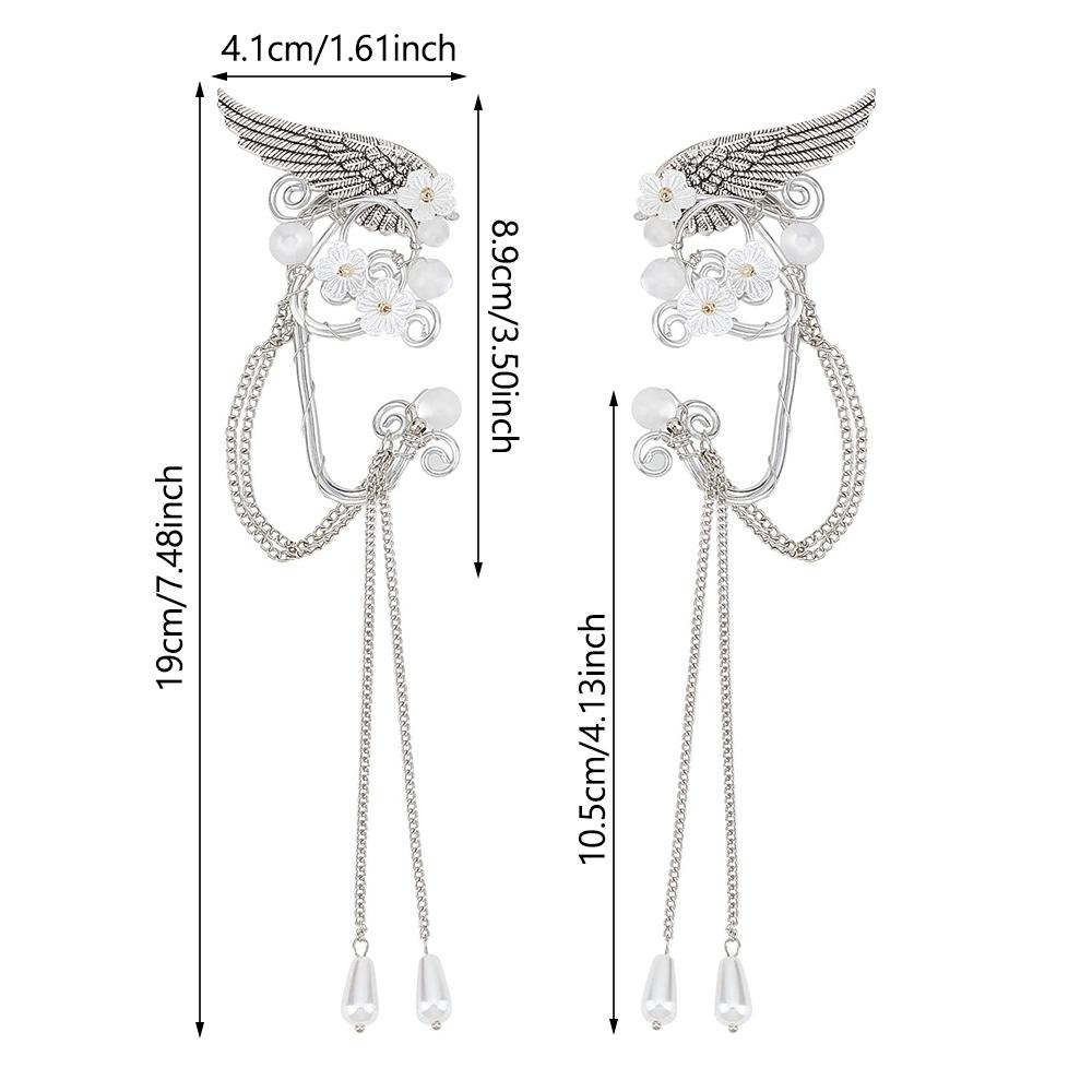 Angel Wings Fairy Earrings for Women Non-Piercing Earrings  for Halloween Christmas Wedding Party