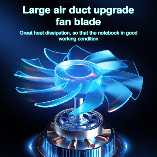 Laptop Cooling Pad with 8 Cooling Fans Height Adjustable Strong Airflow Low Noise USB Powered Laptop Cooler Stand Notebook Cooler