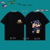 Hand-painted Style Crayon Shin-chan Parent-child Short-sleeved T-shirt Unique Niche Parent-child Style Round Neck Casual T-shirt