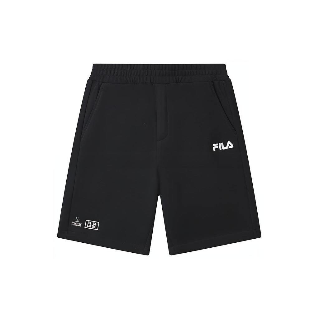 Fila Logo Print Elastic Summer Mid Waist Straight Loose Fashion Casual Shorts Men Shorts Black F11M329602FBK