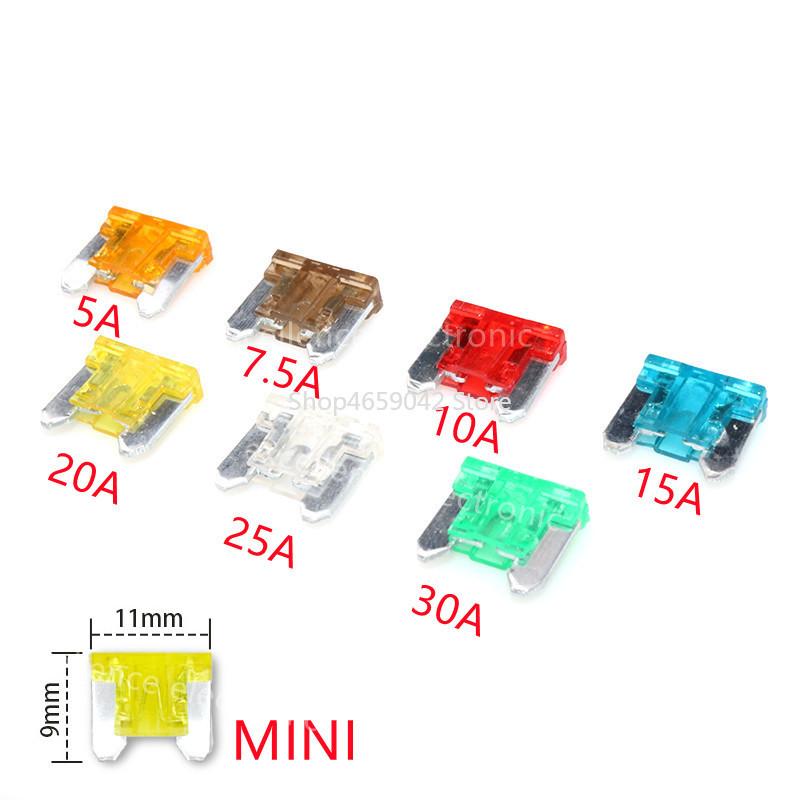 5PCS ZINC Blade Auto Fuse ATC Fuse,automotive Mini Small Medium Blade Fuse 5A 7.5A 10A 15A 20A 25A 30A 35A 40A Fuses4