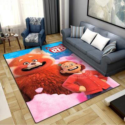 Cartoon Red Panda Carpet Rug for Living Room Bedroom Home Sofa Decoration,Kids Play Non-slip Floor Mat