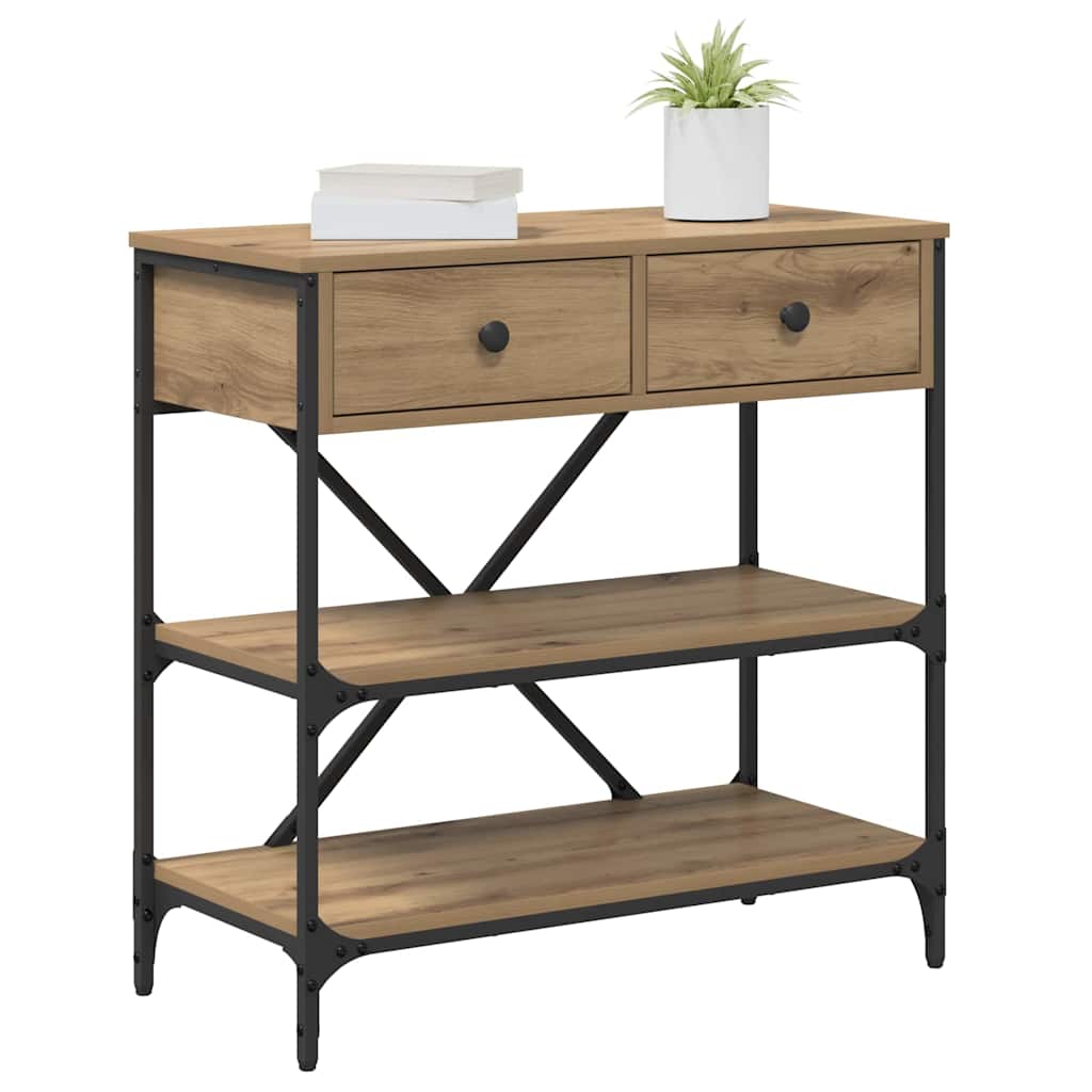 Console Table with Drawers Brown 75