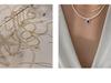 Gypsophila 14K Gold-Plated Sterling Silver Necklace: Sparkling Clavicle Choker Chain for Women.