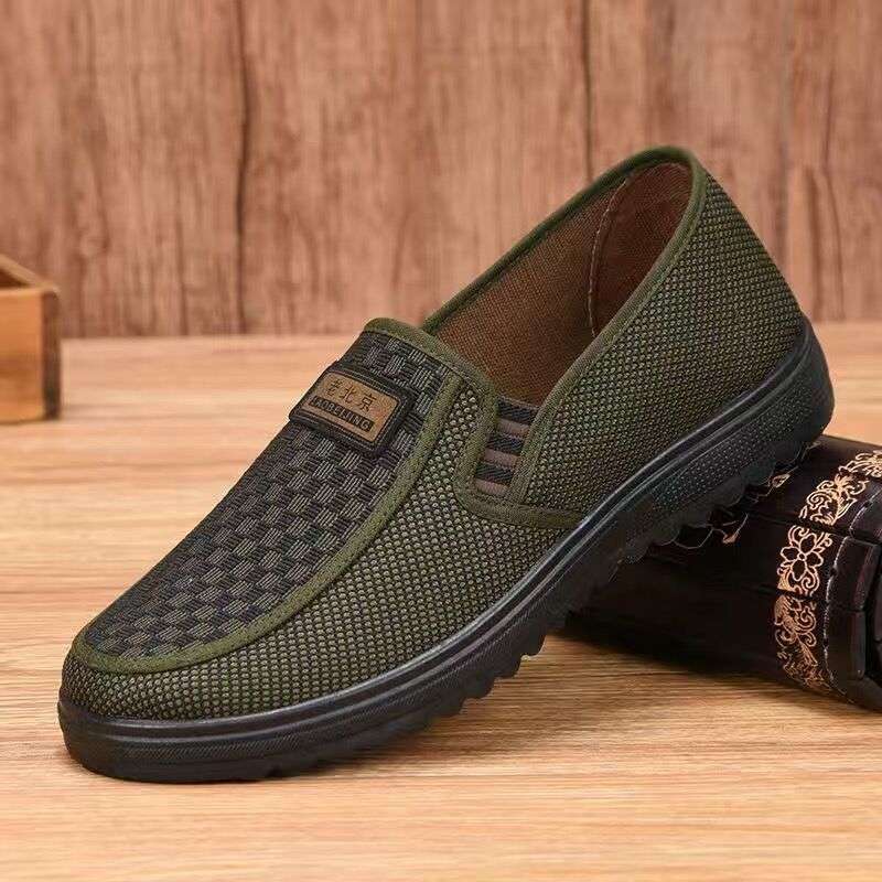 Summer Old North Cloth Shoes Men's New Breathable Casual Soft-soled Dad Shoes Middle-aged and Elderly Deodorant One-pedal Sandals
