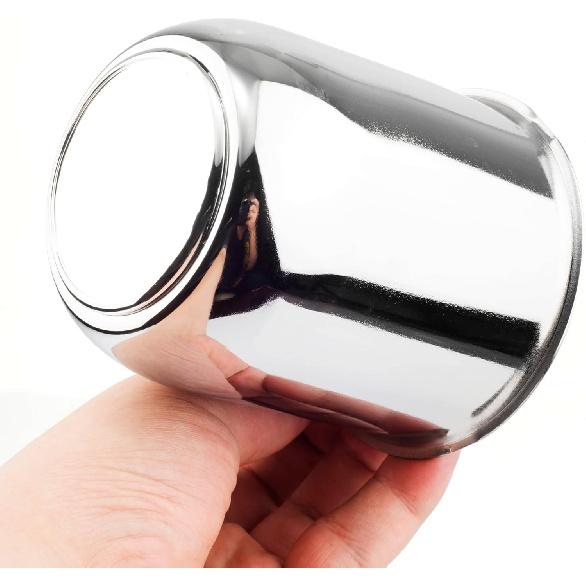 RTRHINOTUNING 1PC Push Through Wheel Center Caps 3.19inch Chrome Silver for Truck Wheels Rim Trailer