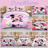 Set de așternut Minnie Mouse cu țesătură moale din poliester și imprimare cu vopsea activă pentru decorarea dormitorului