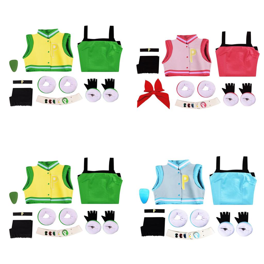 Colorful Polyester Powerpuff Girls Cosplay Costume Perfect For Halloween Or Stage Performances