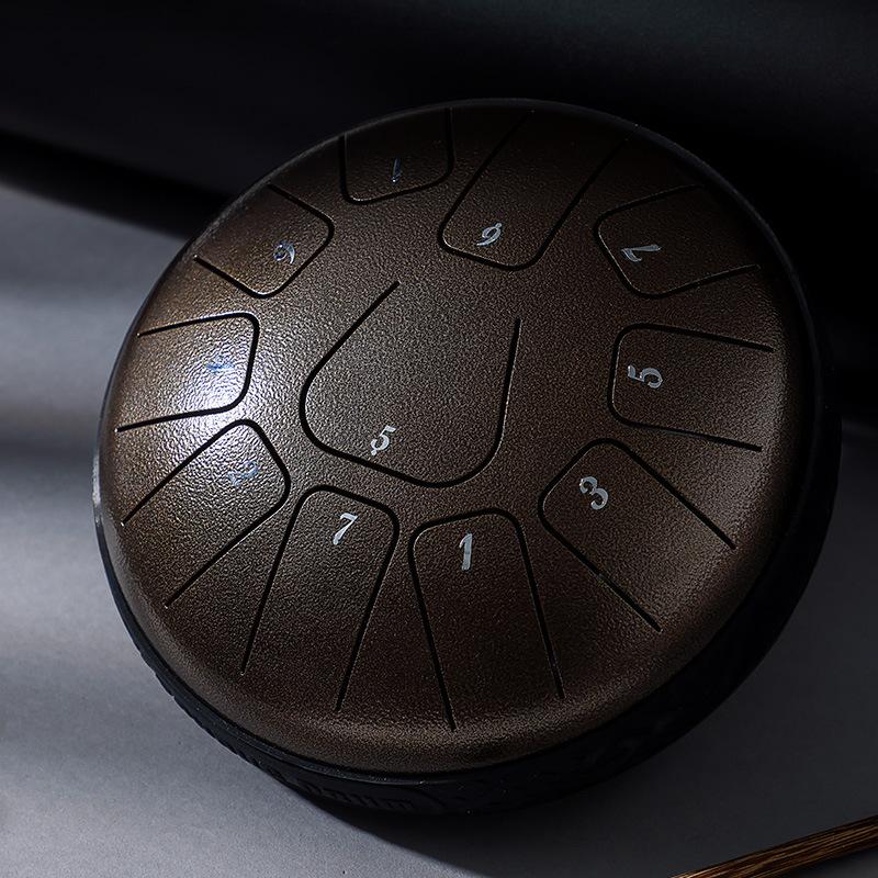 Steel Tongue Drum 6 Inch 11 Notes D Tones Glucophone Ethereal Drum Music Drum Tongue Drum Percussion Instrument