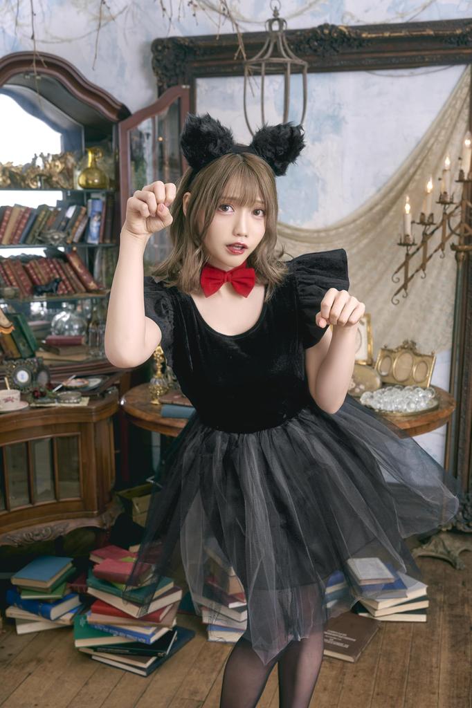 Clearstone Halloween Cosplay Costume Petit Chat Noir Black Cat Women's Black