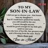 Tin Sign To My SonInLaw Heartfelt Quote Metal Plaque Wall Decor Vintage Family Home Office Bar Man Cave Wall Art