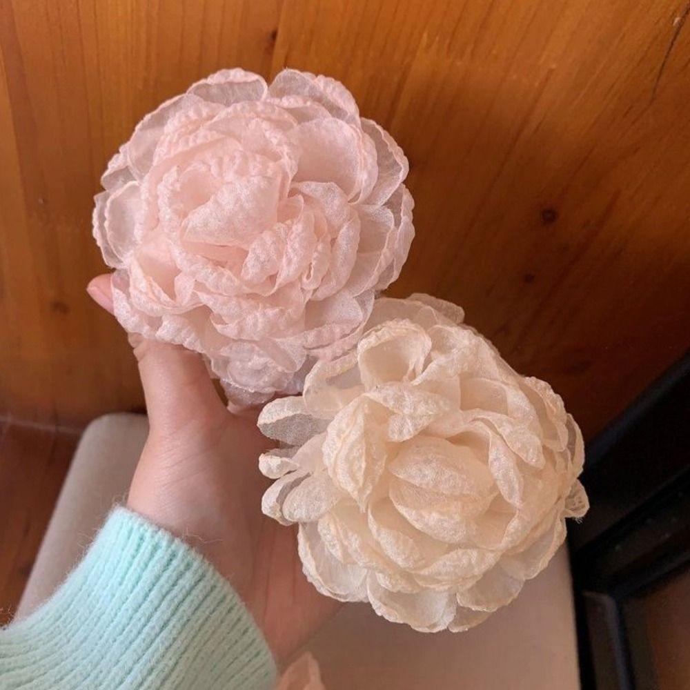 

Стиль Ханфу, имитация цветка, коготь для волос, богемный цветок розы, зажим в виде акулы, сетка, цветок, зажим для волос, вечеринка