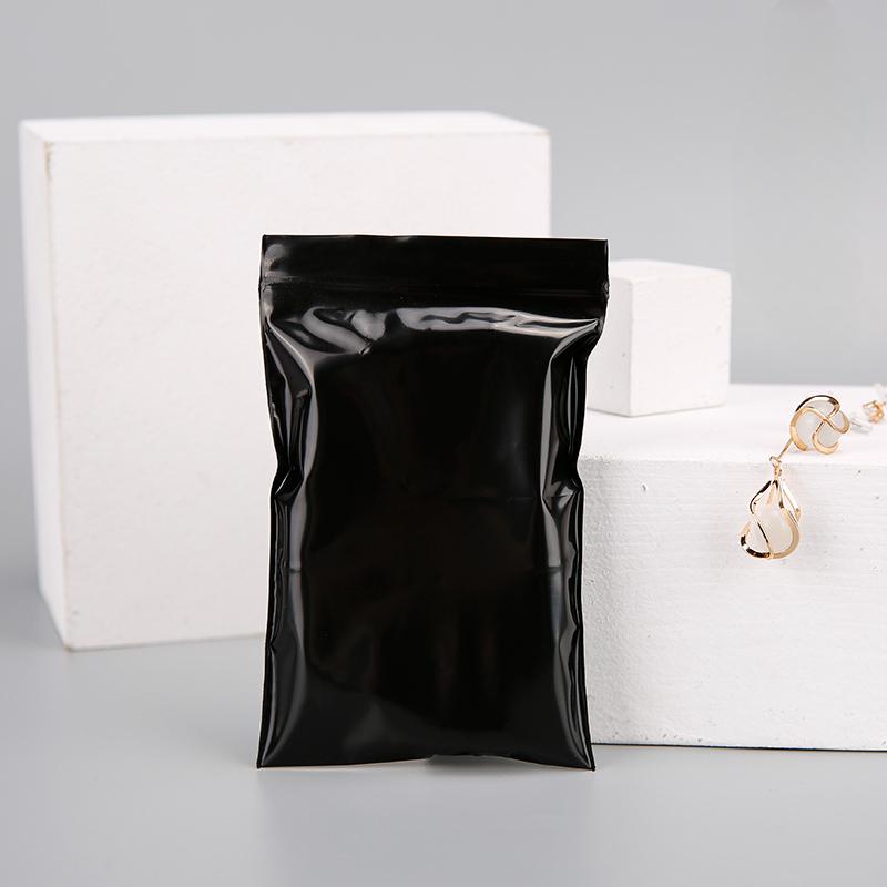 200pcs Colour Trumpet Self Sealing Bag Mini Transparent Thick Jewelry Packaging Bags Plastic Packing Storage Zipper Sealing Bag