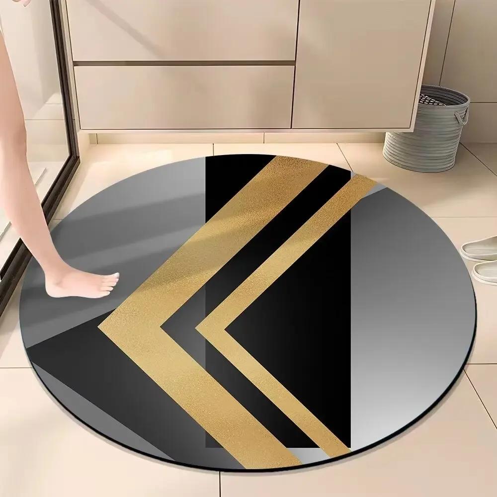 Nordic Light Luxury Round Carpets Modern Living Room Decoration Rugs Large Area Bedroom Decor Bedside Carpet Washroom Floor Mat