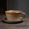 Vintage Ceramic Coffee Cup and Saucer Home Stoneware Breakfast Milk Mug Afternoon Tea Flower Tea Coffee Cup Couple Water Mug New