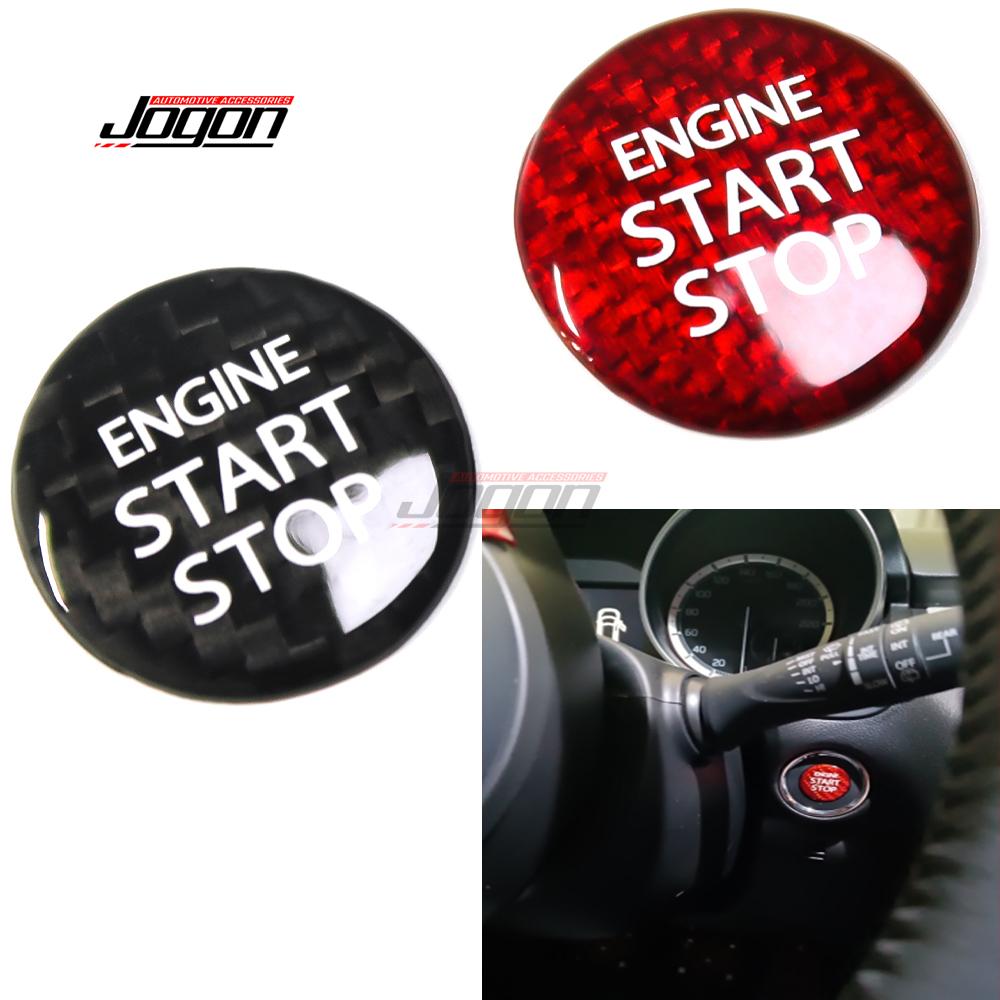 

Автомобиль из углеродного волокна с внутренним зажиганием двигателя запуска и остановки кнопка пайетки для Suzuki Swift 2011-2018 Vitara 2016-2018